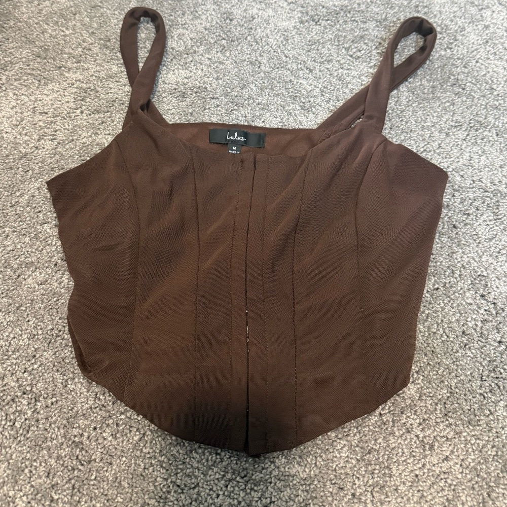 Lulu's Chocolate Brown Camisole Top - Picture 2 of 5